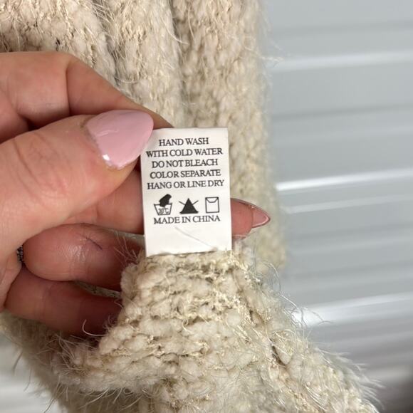 Dreamers Cream Asymmetrical Tank Top Cardigan - Picture 6 of 8